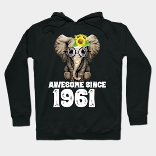 Awesome since 1961 59 Years Old Bday Gift 59th Birthday Hoodie